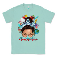Seafoam teacher life messy bun Classic Tee - texasbilliewilder