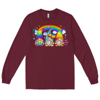 Burgundy lgbt gnomes Long Sleeve Tee - Zillion Design Studio