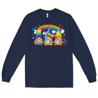 Navy lgbt gnomes Long Sleeve Tee - Zillion Design Studio