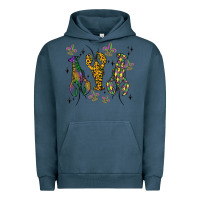 Pigment Midnight Navy mardi gras crawfish Urban Hoodie - MaliasSmallBusiness