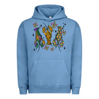 Pigment Pebble Blue mardi gras crawfish Urban Hoodie - MaliasSmallBusiness