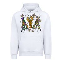White mardi gras crawfish Urban Hoodie - MaliasSmallBusiness