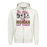Oatmeal Heather the only hell my momma ever raised Zipper Hoodie - texasbilliewilder