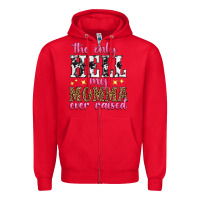 Red the only hell my momma ever raised Zipper Hoodie - texasbilliewilder