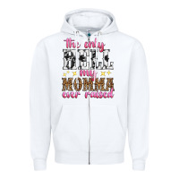 White the only hell my momma ever raised Zipper Hoodie - texasbilliewilder