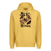 Antique Gold we are all humans Premium Hoodie - MaliasSmallBusiness