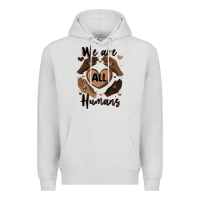 Dove Grey we are all humans Premium Hoodie - MaliasSmallBusiness