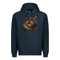 Navy we are all humans Premium Hoodie - MaliasSmallBusiness