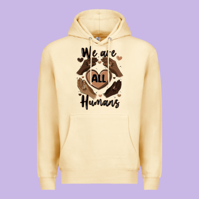 We Are All Humans Premium Hoodie Designed By Maliassmallbusiness
