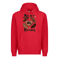 Red we are all humans Premium Hoodie - MaliasSmallBusiness