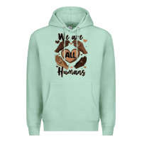 Seafoam we are all humans Premium Hoodie - MaliasSmallBusiness