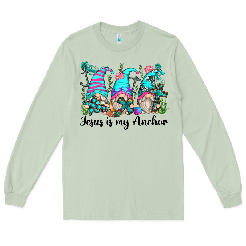 Jesus Is My Anchor Gnomes Long Sleeve Tee by Zillion Design Studio | Teevron