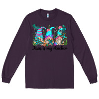Plum jesus is my anchor gnomes Long Sleeve Tee - Zillion Design Studio