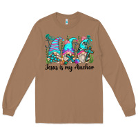 Toasted Coconut jesus is my anchor gnomes Long Sleeve Tee - Zillion Design Studio