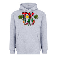 Heather Grey texas summer Heavyweight Hoodie - CowhideDigitalArt