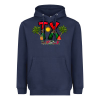 Navy texas summer Heavyweight Hoodie - CowhideDigitalArt