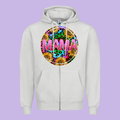Tie Dye Mama Zipper Hoodie Designed By Texasbilliewilder