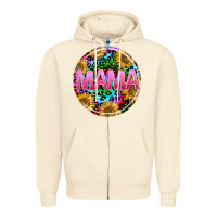 Sandshell tie dye mama Zipper Hoodie - texasbilliewilder