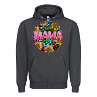 Smoke tie dye mama Zipper Hoodie - texasbilliewilder