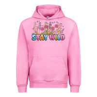 Fuchsia Pink stay wild Urban Hoodie - MaliasSmallBusiness