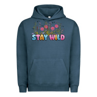 Pigment Midnight Navy stay wild Urban Hoodie - MaliasSmallBusiness