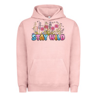 Pigment Salmon stay wild Urban Hoodie - MaliasSmallBusiness