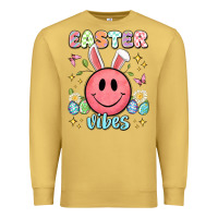 Antique Gold easter vibes smiley face Premium Sweatshirt - Artiststas