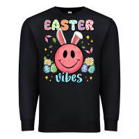 Black easter vibes smiley face Premium Sweatshirt - Artiststas