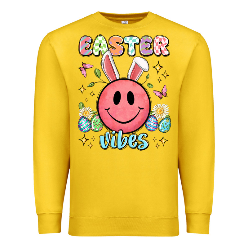 Easter Vibes Smiley Face Premium Sweatshirt by Artiststas | Teevron