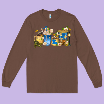 Long Sleeve Tee louisiana coffee cups