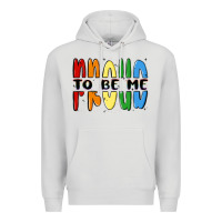 Dove Grey proud to be me Premium Hoodie - MaliasSmallBusiness