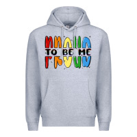 Heather Grey proud to be me Premium Hoodie - MaliasSmallBusiness