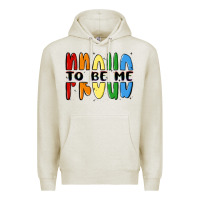 Oatmeal Heather proud to be me Premium Hoodie - MaliasSmallBusiness