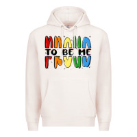 Pale Pink proud to be me Premium Hoodie - MaliasSmallBusiness
