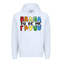 White proud to be me Premium Hoodie - MaliasSmallBusiness