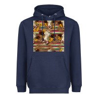 Navy western hereford cattle seamless pattern Heavyweight Hoodie - HRA Design Shop