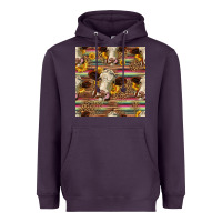 Plum western hereford cattle seamless pattern Heavyweight Hoodie - HRA Design Shop