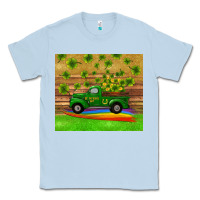 Dusty Blue st patricks day truck shamrock with rainbow tumbler Classic Tee - RanaPortraitStore