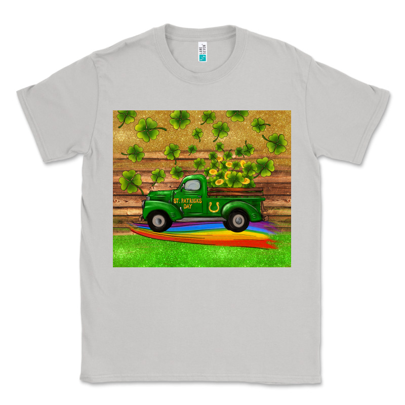 St Patricks Day Truck Shamrock With Rainbow Tumbler Classic Tee by RanaPortraitStore | Teevron