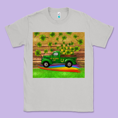 Classic Tee st patricks day truck shamrock with rainbow tumbler