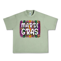 Oil Green mardi gras fleur de lis brush stroke Urban Heavy Tee - Artiststas