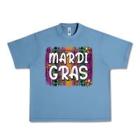 Pebble Blue mardi gras fleur de lis brush stroke Urban Heavy Tee - Artiststas
