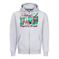 Heather Grey respiratory therapist coffee cups Zipper Hoodie - Zillion Design Studio