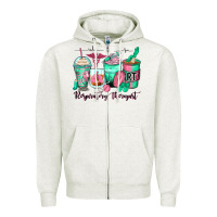 Respiratory Therapist Coffee Cups Zipper Hoodie | Teevron