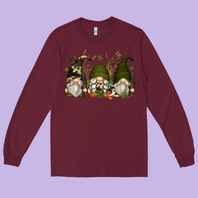 Hunter Gnomes Long Sleeve Tee Designed By Zillion Design Studio
