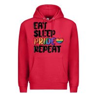 Cardinal eat sleep pride repeat Premium Hoodie - MaliasSmallBusiness