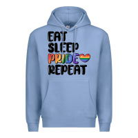 Colony Blue eat sleep pride repeat Premium Hoodie - MaliasSmallBusiness