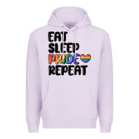 Lilac eat sleep pride repeat Premium Hoodie - MaliasSmallBusiness
