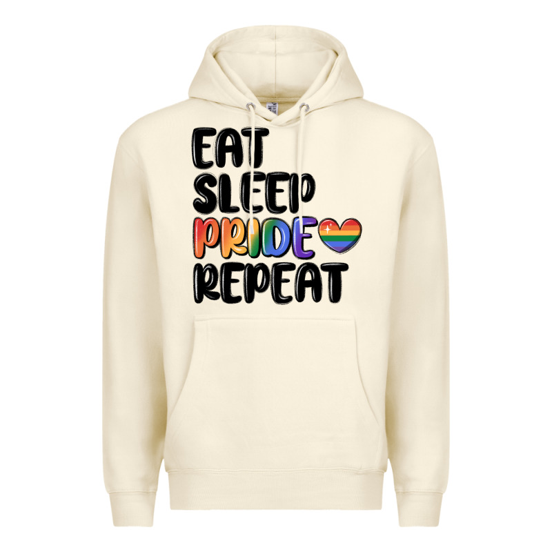 Eat Sleep Pride Repeat Premium Hoodie by MaliasSmallBusiness | Teevron