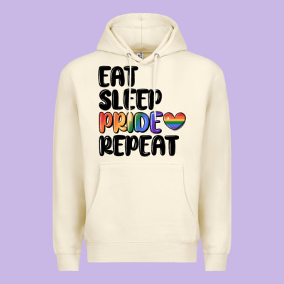Eat Sleep Pride Repeat Premium Hoodie Designed By Maliassmallbusiness